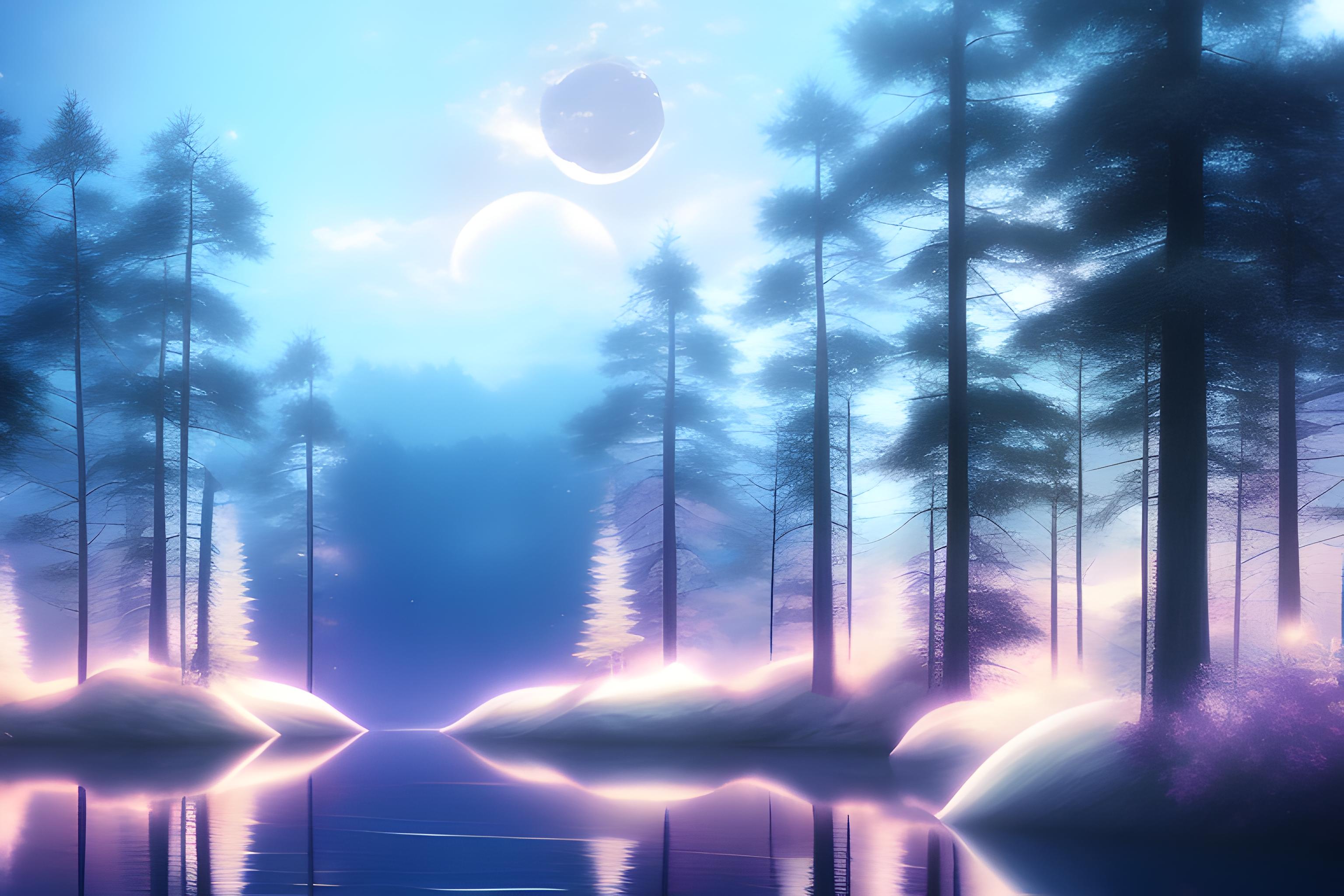 Purple Anime Forest Aesthetic Gif - Gif Abyss